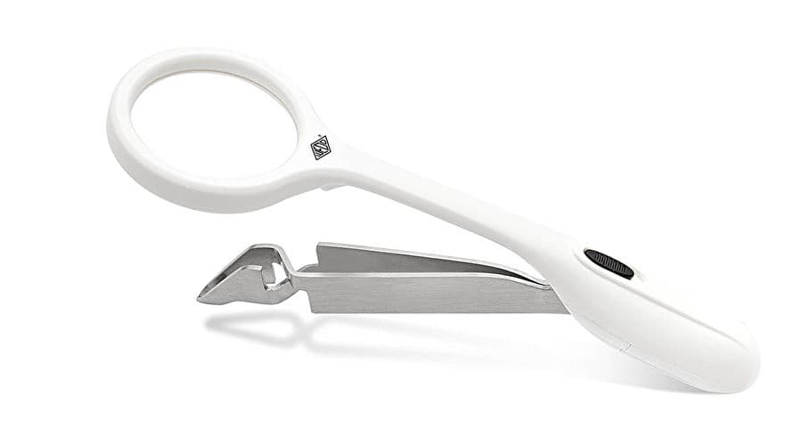 Pince à tiques Careex, pince à tiques avec loupe et éclairage LED, avec bras de préhension métalliques spéciaux