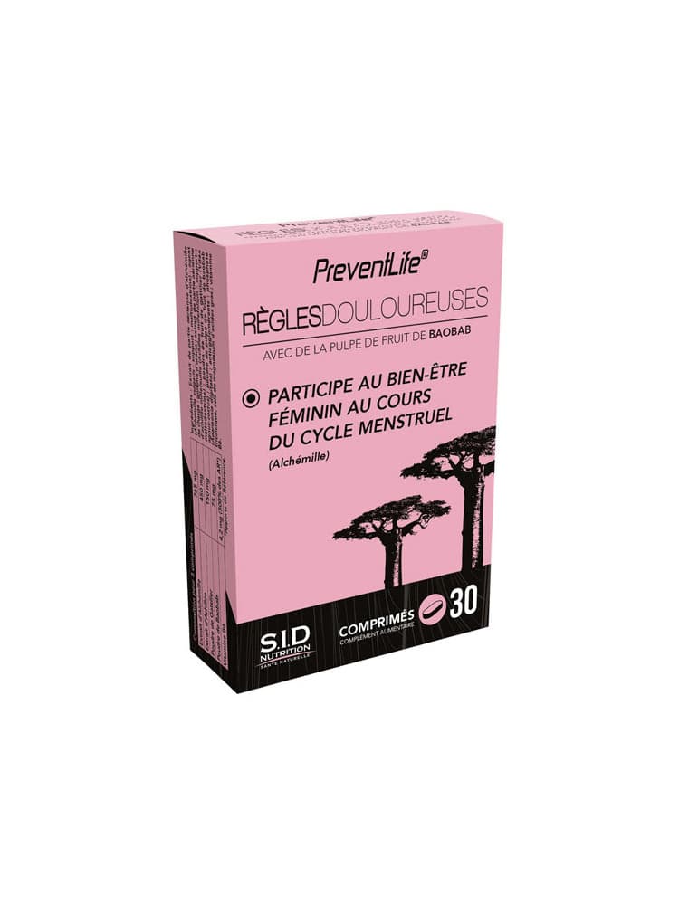 S.I.D Nutrition PreventLife Règles Douloureuses 30 Unités