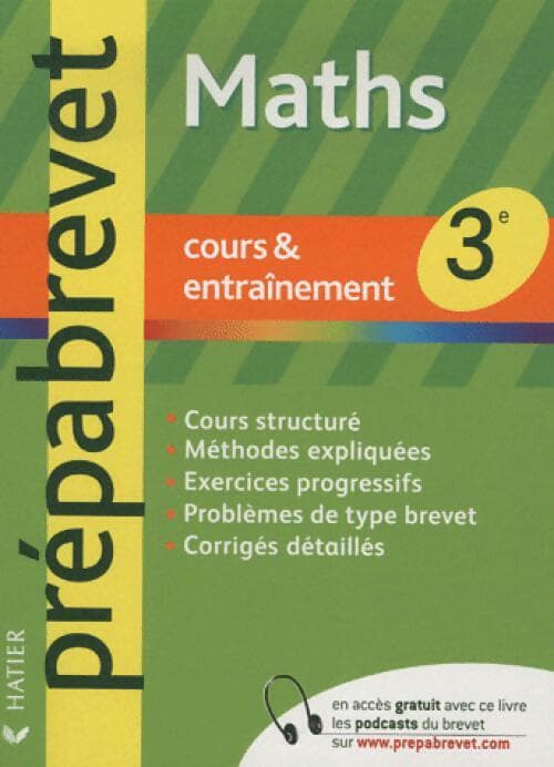 Maths 3e : cours et entraînement - Collectif