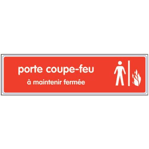 Plaque Signaletique Plexiglas Porte Coupe Feu Maintenir Ferm