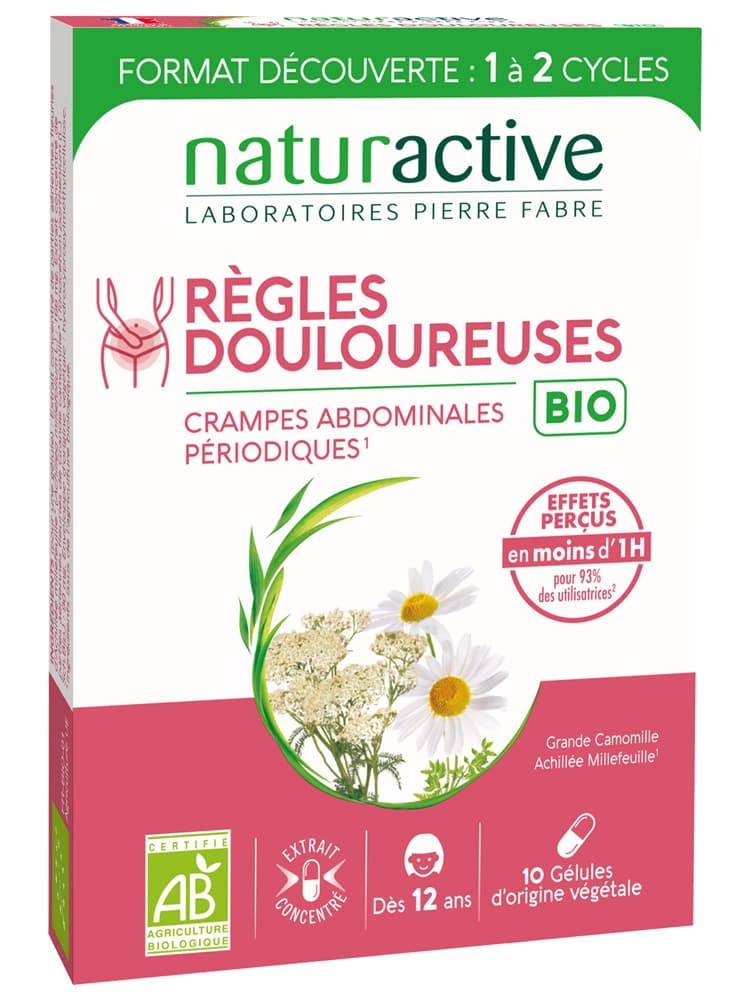 Naturactive Règles Douloureuses Bio - Boîte de 10 Gélules