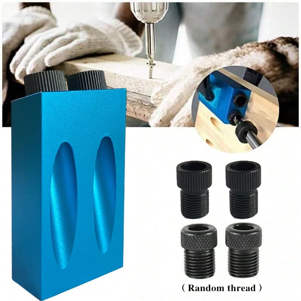 14 pièces Ensemble de gabarits de trou de poche avec adaptateur de conduite et gabarit de positionnement d'angle pour menuiserie pour améliorer